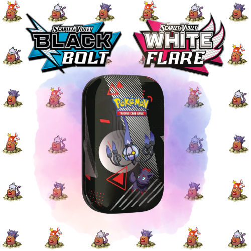 Black Bolt White Flare Mini tin (2 packs)